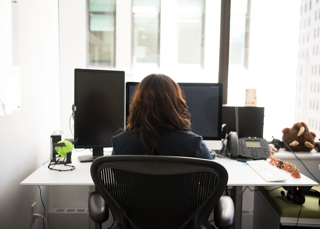 Professional working at her desk in the office